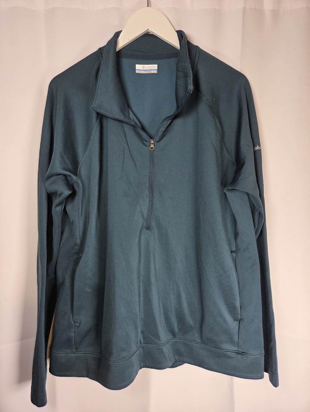 Columbia Pullover Womens XL Teal Blue Green Polyester Top